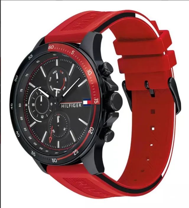 Relógio Tommy Hilfiger 1791722 vermelho - Foto 4
