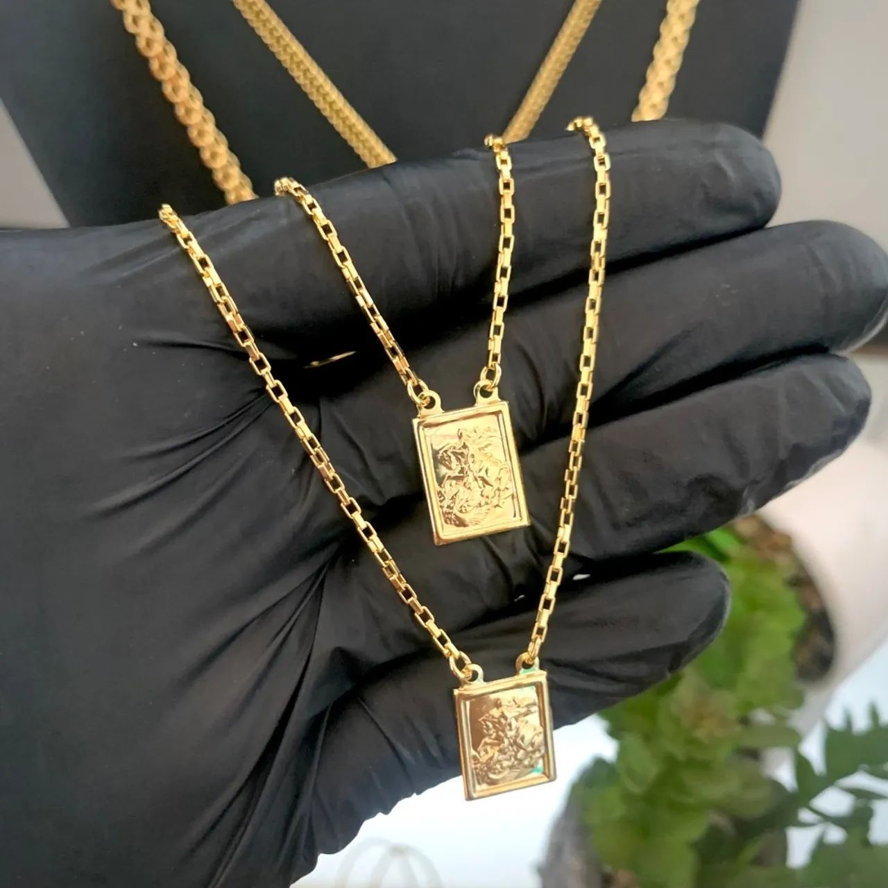 Escapulário ouro 18k banhado