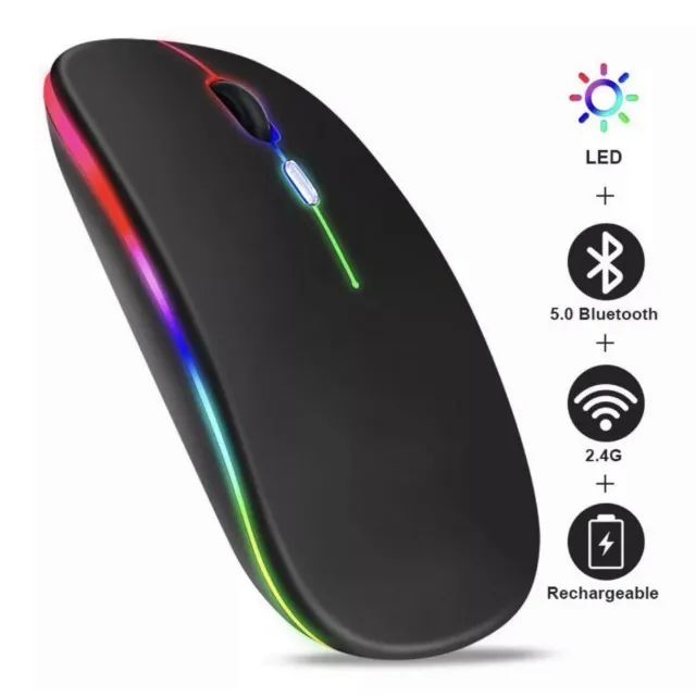 Mouse sem fio recarregavel RGB E-1300Pro - Foto 4