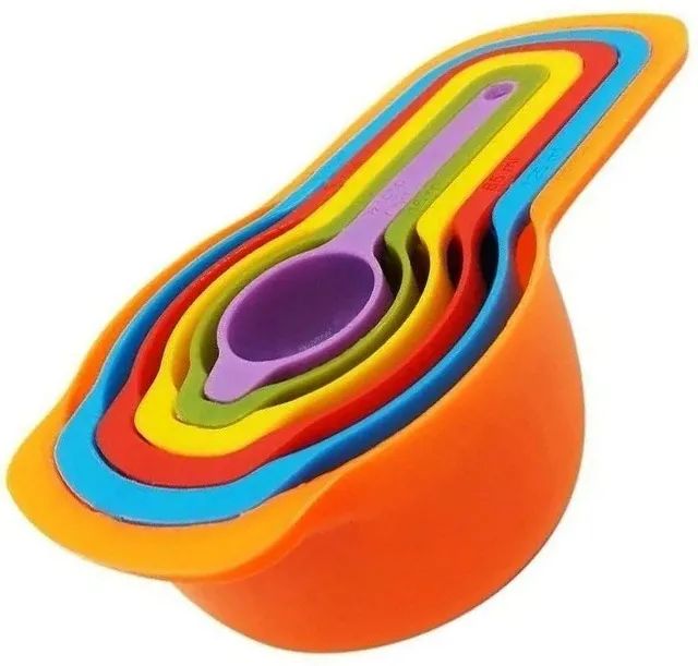 Conjunto 6 Medidores Para Culinária Coloridos E Encaixáveis - Foto 4
