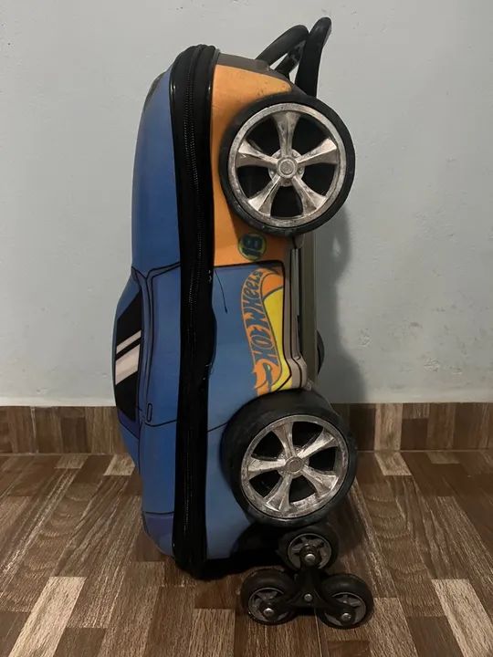 Mochila Escolar Infantil de Rodinhas Hot Wheels Mattel em EVA Maxtoy - PT 1 UN - Foto 3
