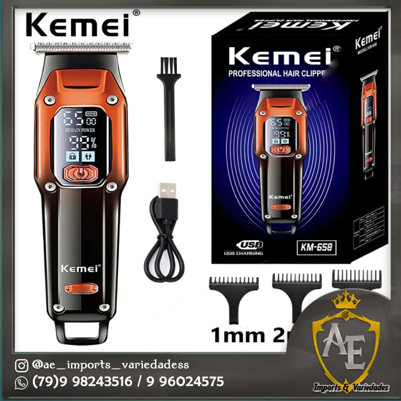 Máquina acabamento kemei  - Foto 3