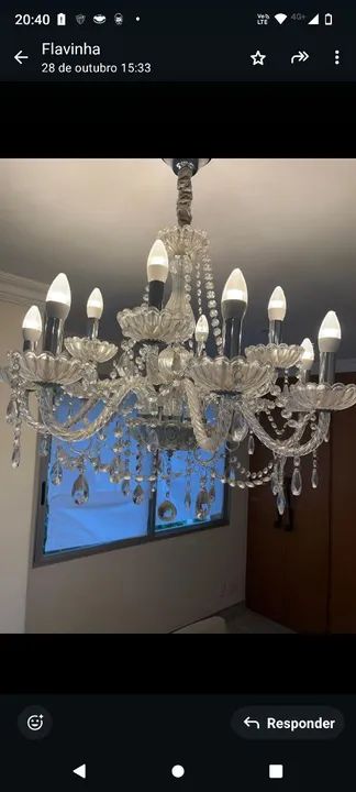 Luminaria  lustre candelabro 12 lanpadas 