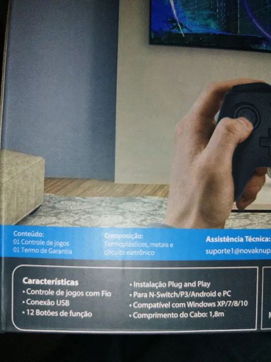 Controle USB Knup CN 700 (PS3/Switch/Android/PC) - Foto 3