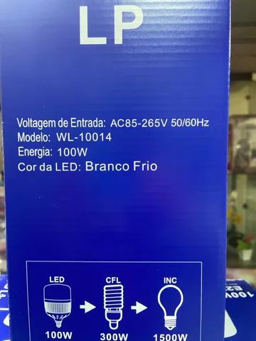 Lâmpada bulbo 100w alta potência Bocal E27  - Foto 2