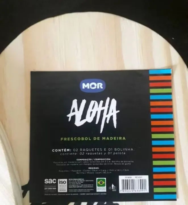 Raquete Frescobol de madeira  - Black Friday - Presente de Natal - Foto 4