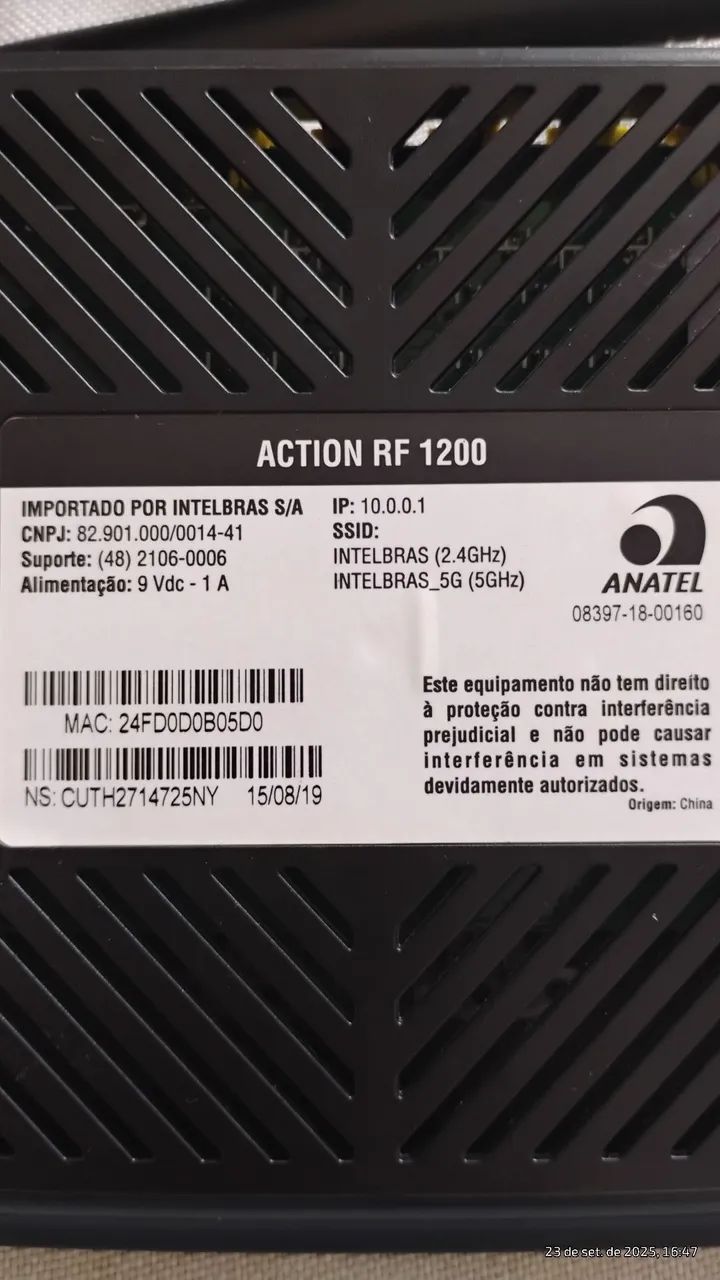 Roteador wi-fi Intelbras action RF 1200 - Foto 2
