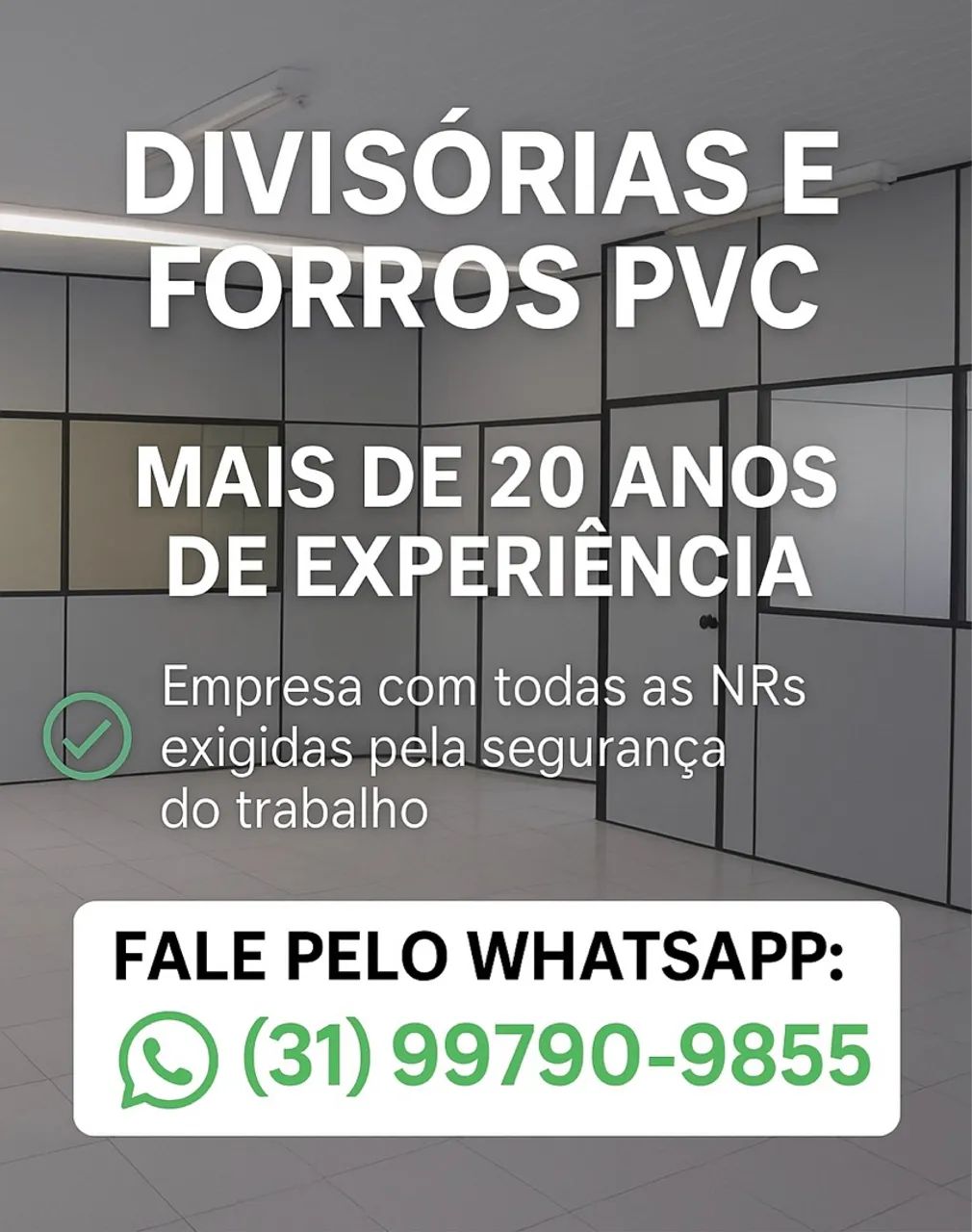 Divisórias e Forro PVC - Promoção