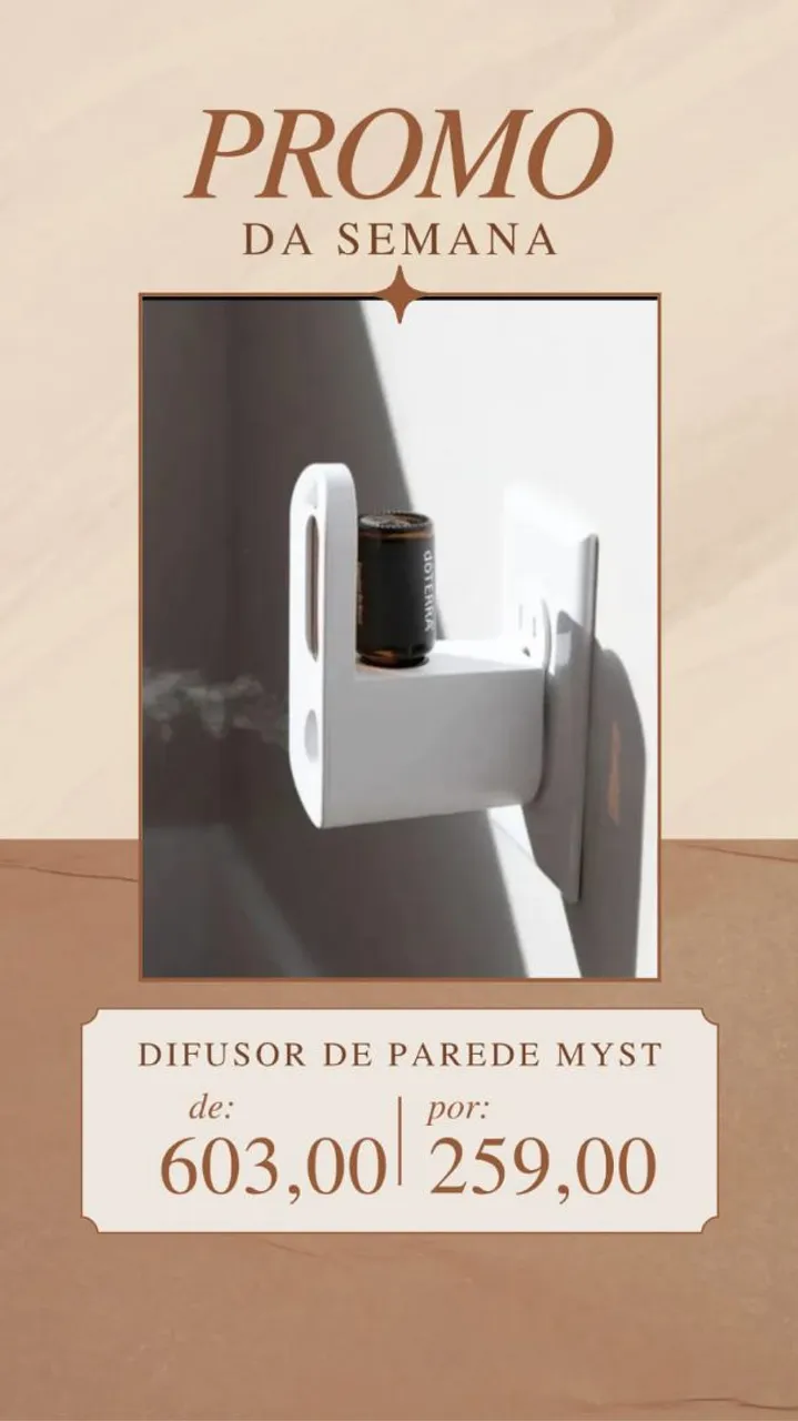 Difusor de Parede Myst - Promoção da Semana!