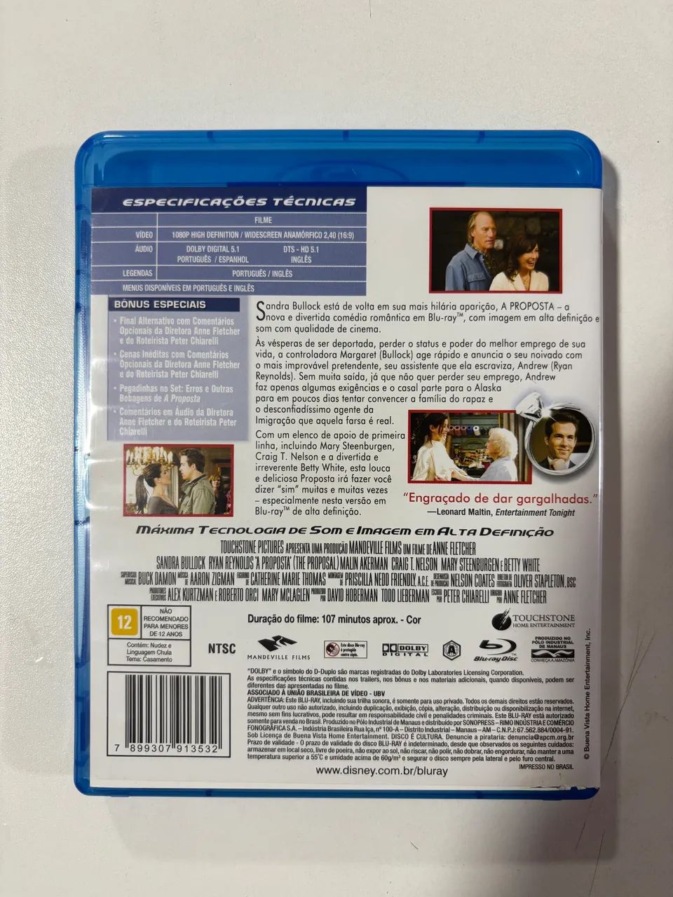 Blu-ray A Proposta com Sandra Bullock e Ryan Reynolds - Foto 2