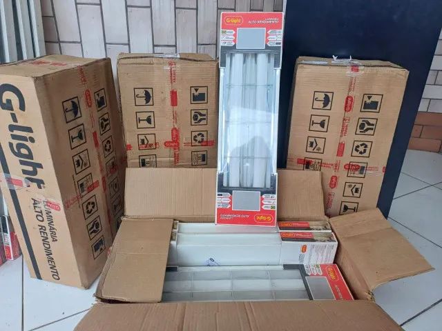 Luminaria g-light, alto rendimento, 5 aletas, 25 pares