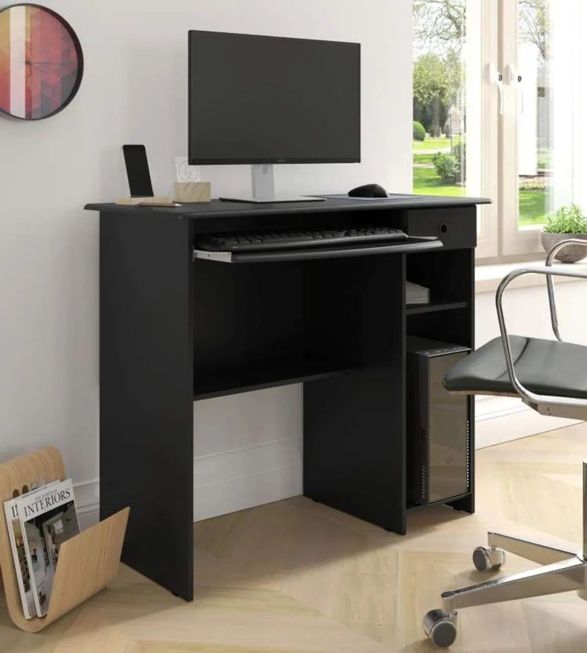 Mesa de Computador Viena Preto EJ Moveis