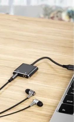 Adaptador de Áudio USB para Fone de Ouvido e Microfone - Foto 2