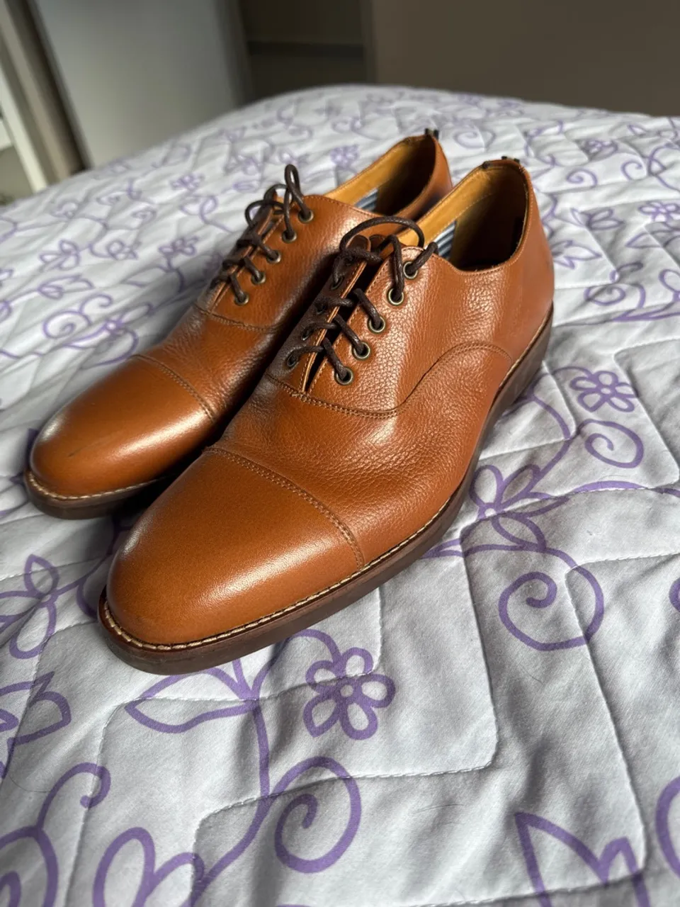 Sapatos Reserva Oxford Couro Caramelo