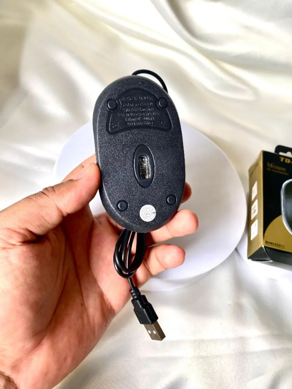 Oferta Mouse Com fio Óptico Resolução 1200dpi Modelo Básico Cor Preto - Foto 3