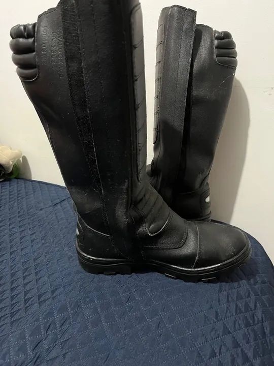 Bota de Motociclista Preta - Foto 2