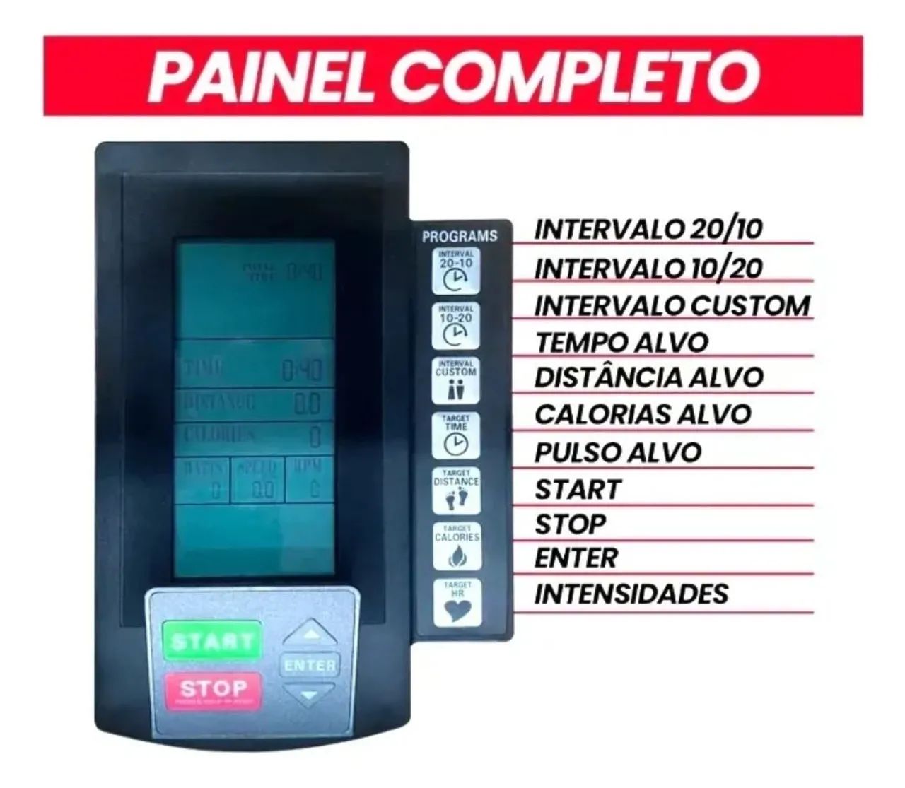 Painel para bicicleta air bike compatível com diversas marcas e modelos - Foto 3