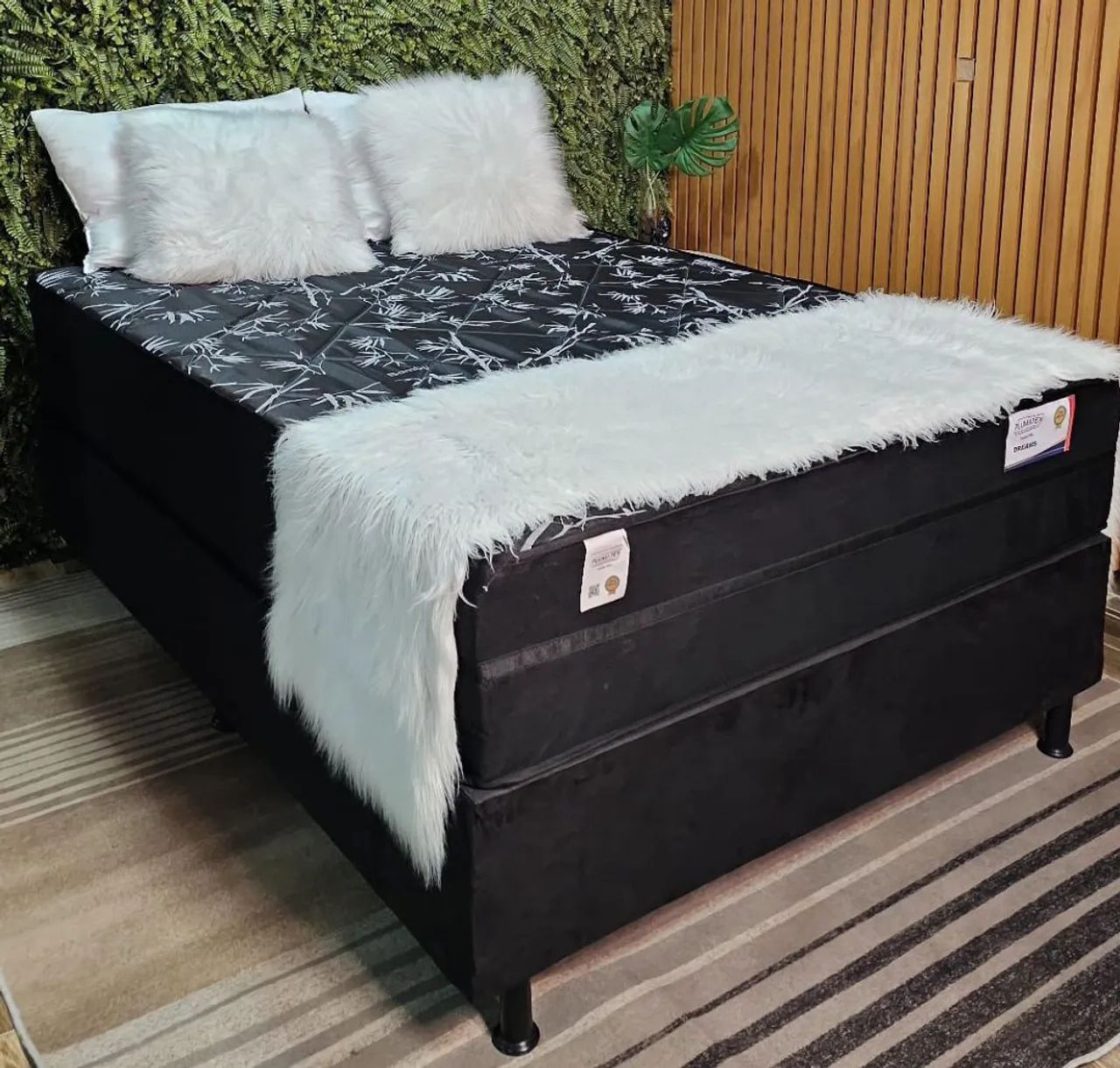 Cama box casal Milano 138x188 molas ensacadas 