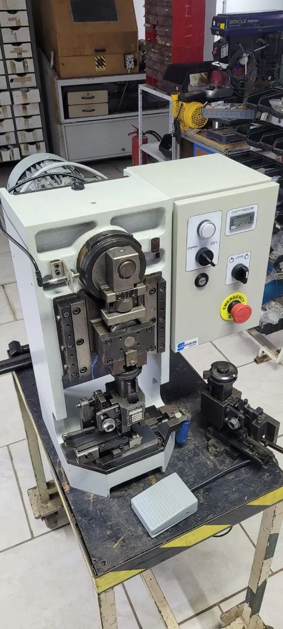 Prensa para aplicadores de terminais Faston, Modu e outros