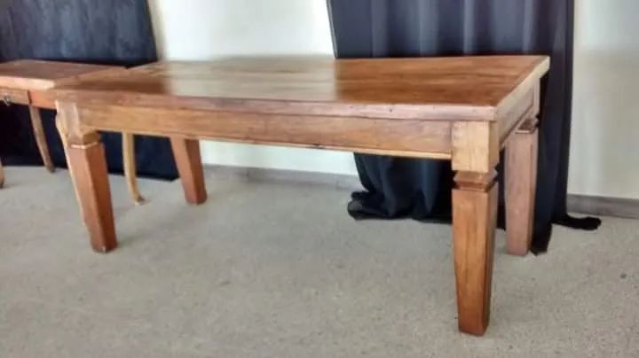 Mesa de madeira de lei rústica - Foto 2