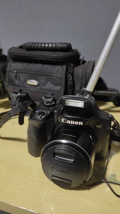 Câmera Canon SX60 + bolsa de transporte + tripé  - Foto 5