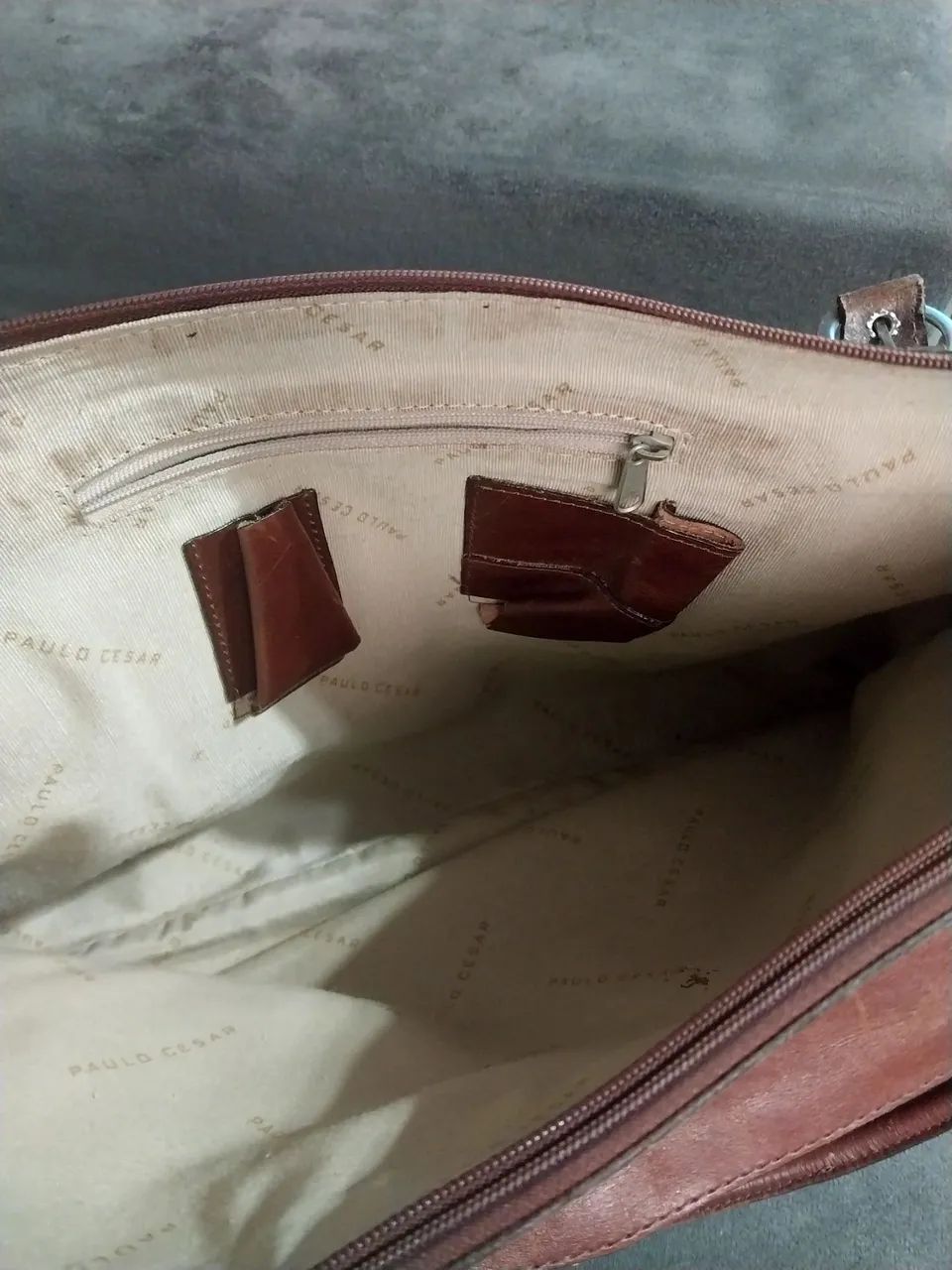 Bolsa  Marrom em Couro Paulo Cesar  - Foto 3