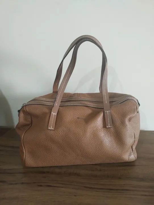 Bolsa de Couro Marrom Arezzo 
