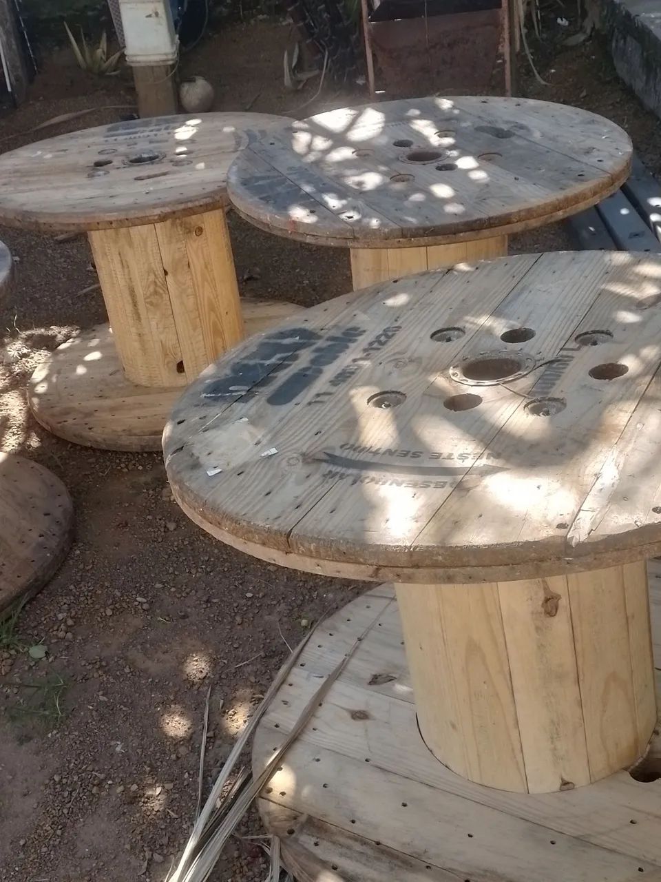  Bobinas de Madeira para Decoração