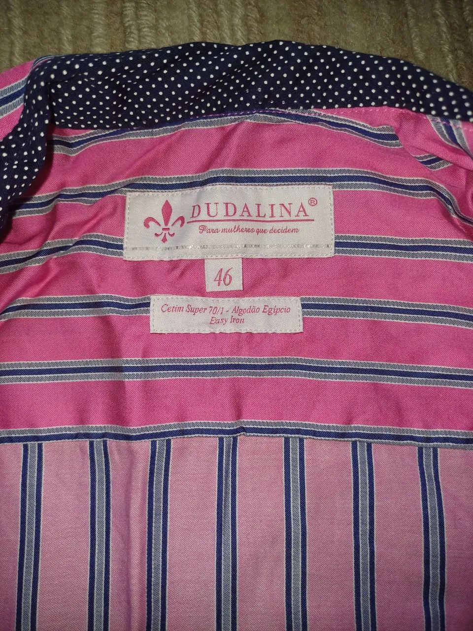 Camisa social listrada rosa - Foto 4