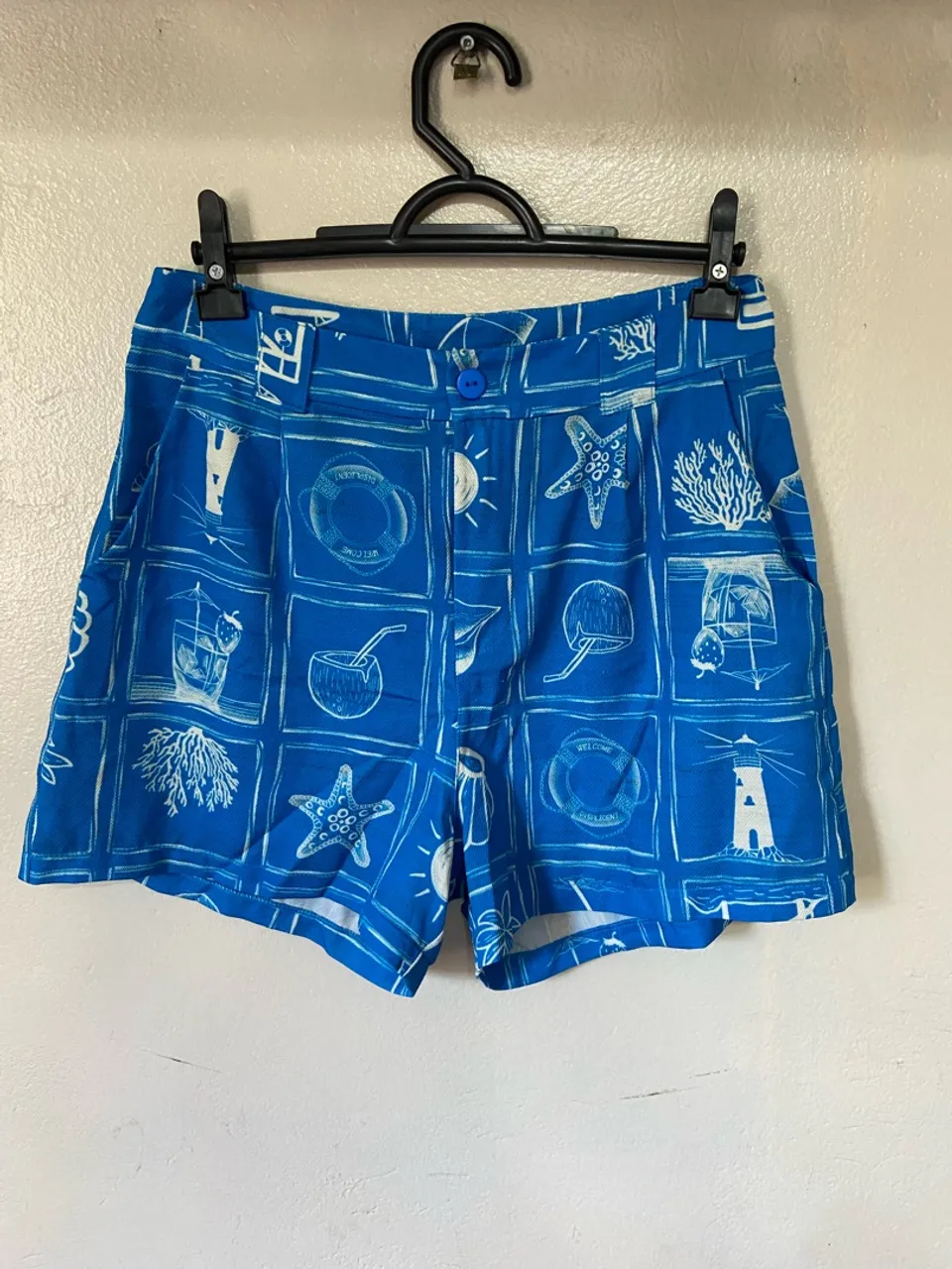 Shorts Estampado Temático de Praia