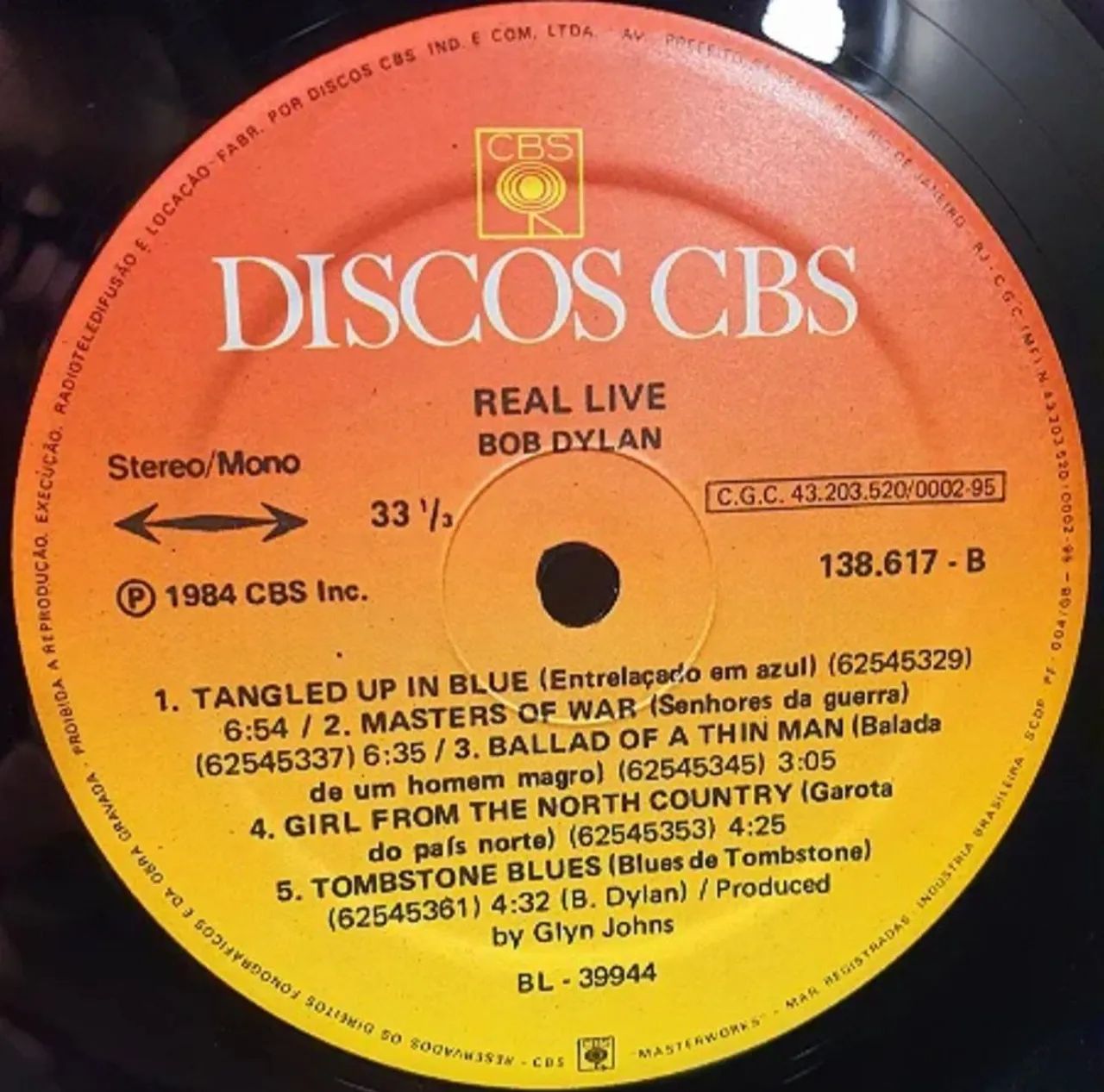 Disco de vinil Bob Dylan - Real Live perfeito de época  - Foto 3