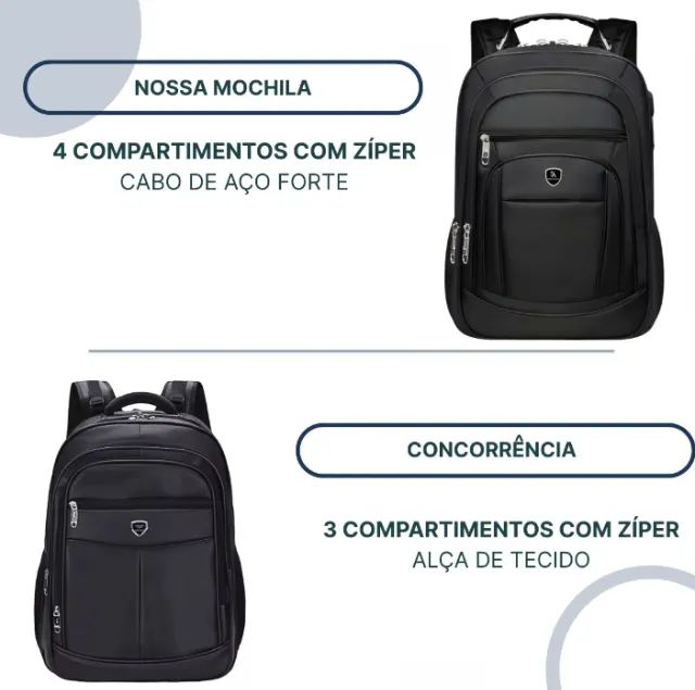 Mochila nova, impermeável, alça reforçada! - Foto 3