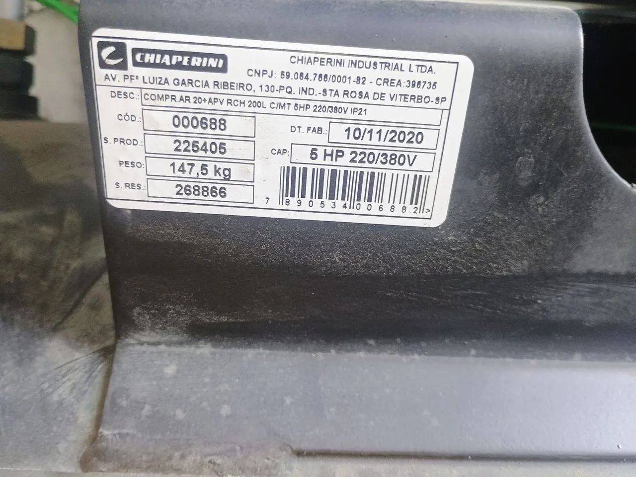 Compressor 20 pés alta pressão monofásico  - Foto 6