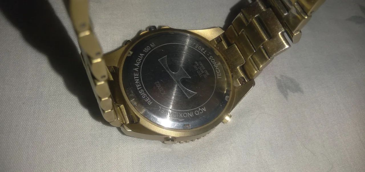 Relógio  técnosCronógrafo Masculino Dourado - Foto 2