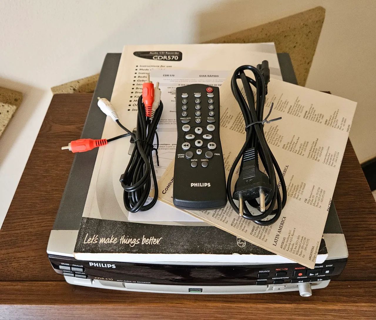 PHILIPS CDR 570 ミニオーディオCDレコーダー Mini Áudio Cd Recorder Philips Cdr 570 (c/ Defeito) Ler Desc Cinza