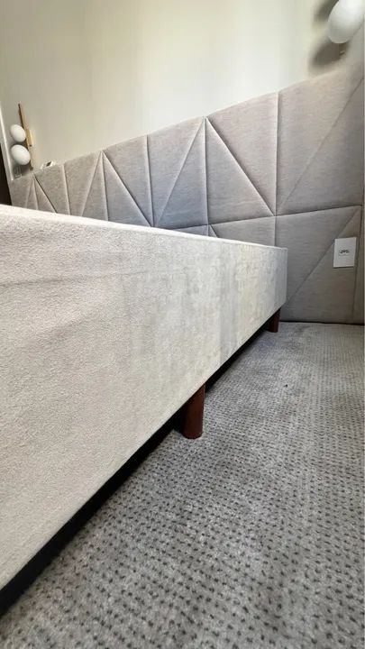 Conjunto Pikolin box + colchão casal novinhos - Foto 6