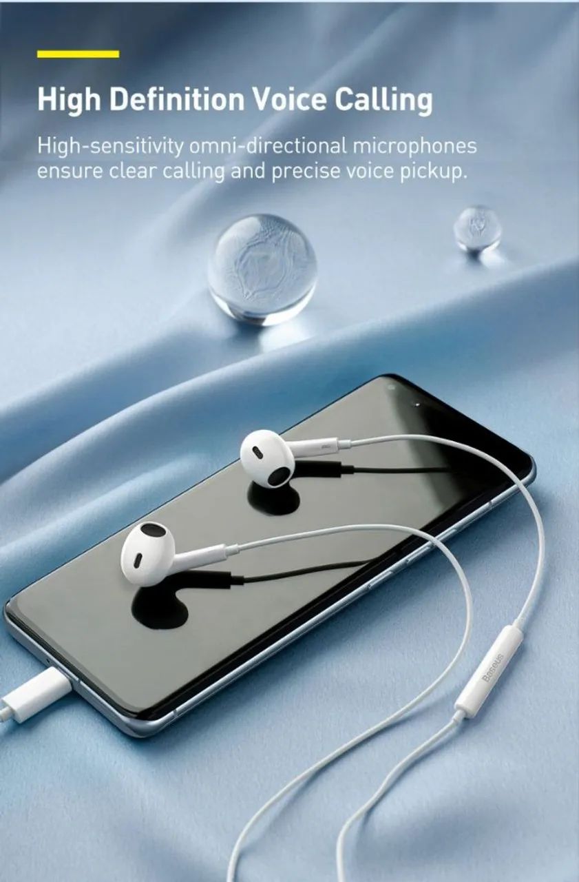 Fone de Ouvido Baseus com Fio - Áudio de Qualidade - Foto 3