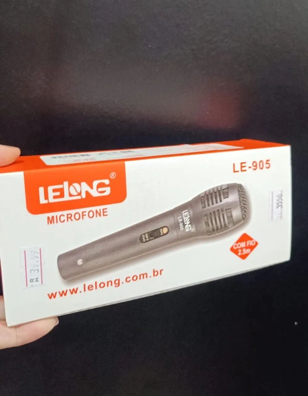 Microfone Com Fio Profissional Le-905 Cabo P10 2,5M - Igrejas, Palestras, Karaoke -Entrega