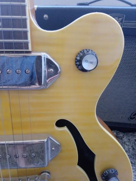 Guitarra Epiphone Wildkat AN (Art Nouveau) A mais barata da OLX (Aceito troca em bateria) - Foto 3