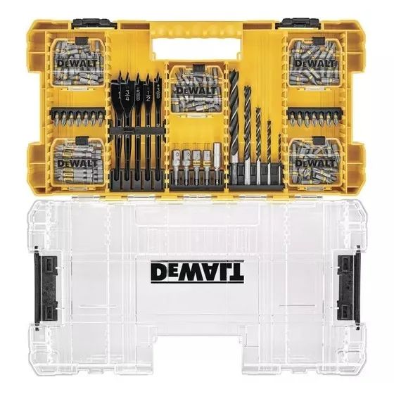 JOGO DE BITS BROCAS DEWALT C/160PCS MAXFIT TOUGHCASE 