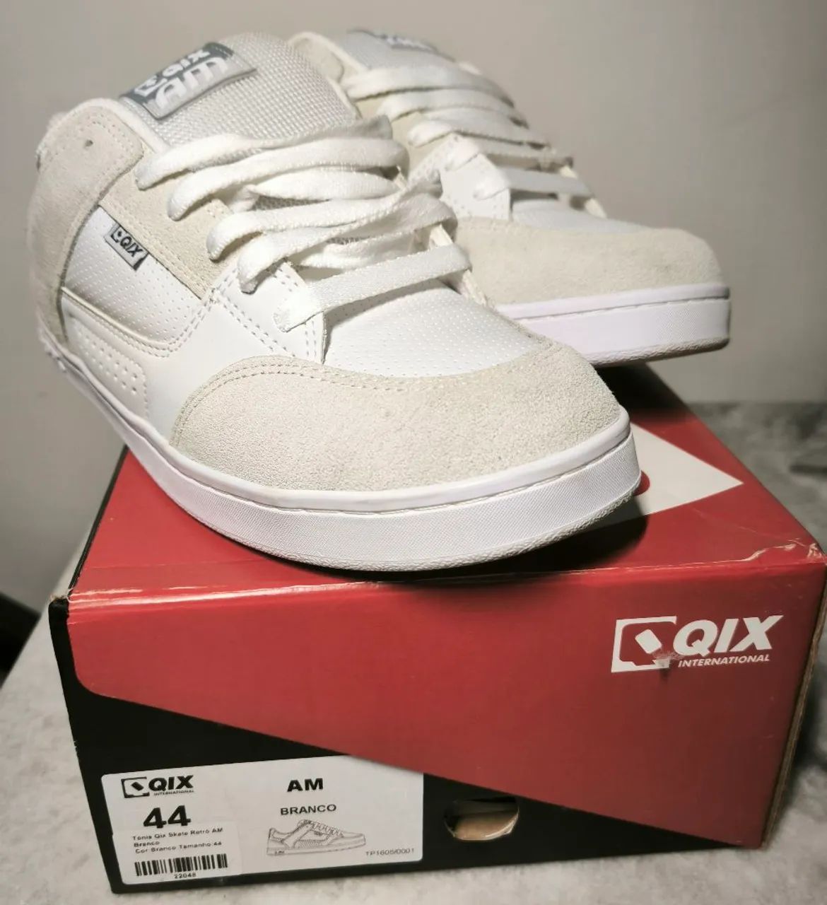 Tênis Qix Skate Retro AM Branco 44 - Novo original