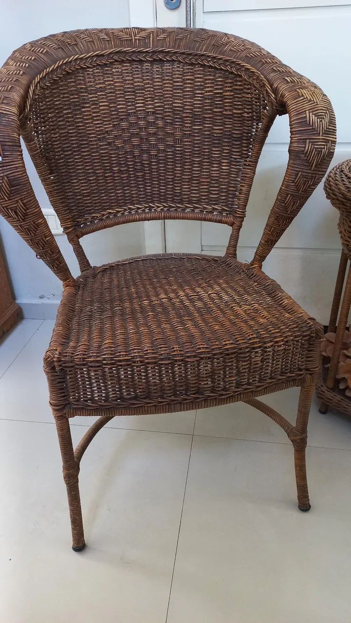 Conjunto de cadeiras e mesa de canto Vime - Foto 5