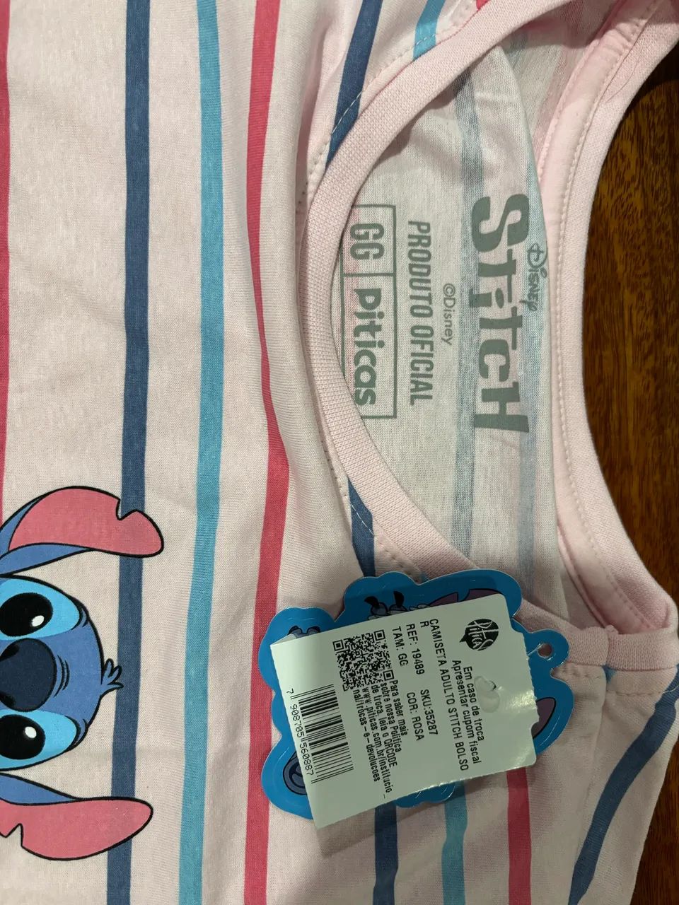 Camiseta original piticas Disney stitch GG nova