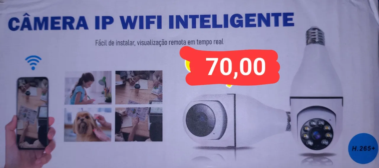 Câmera IP WiFi Inteligente - Fácil Instalação e Visualização Remota