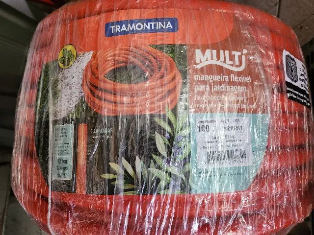 .   Mangueira Tramontina Multi Super Flex Para Jardim 1/2", 100m Nova, lacrada!  - Foto 2