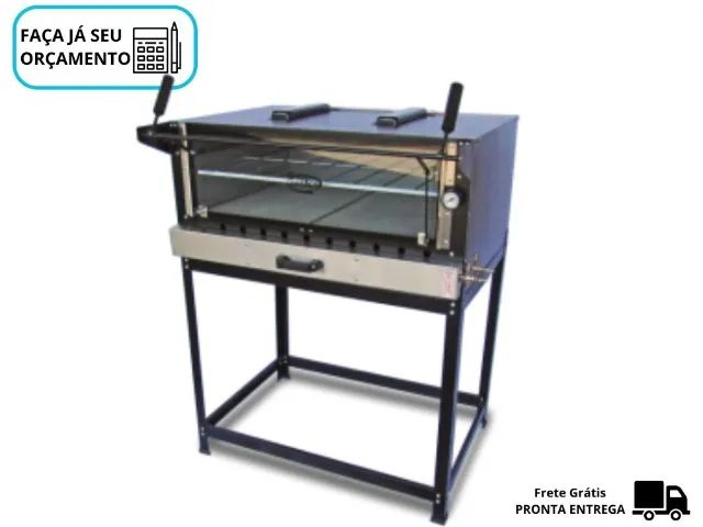Forno de Pizza com Pedra Refratária Cristal Aço