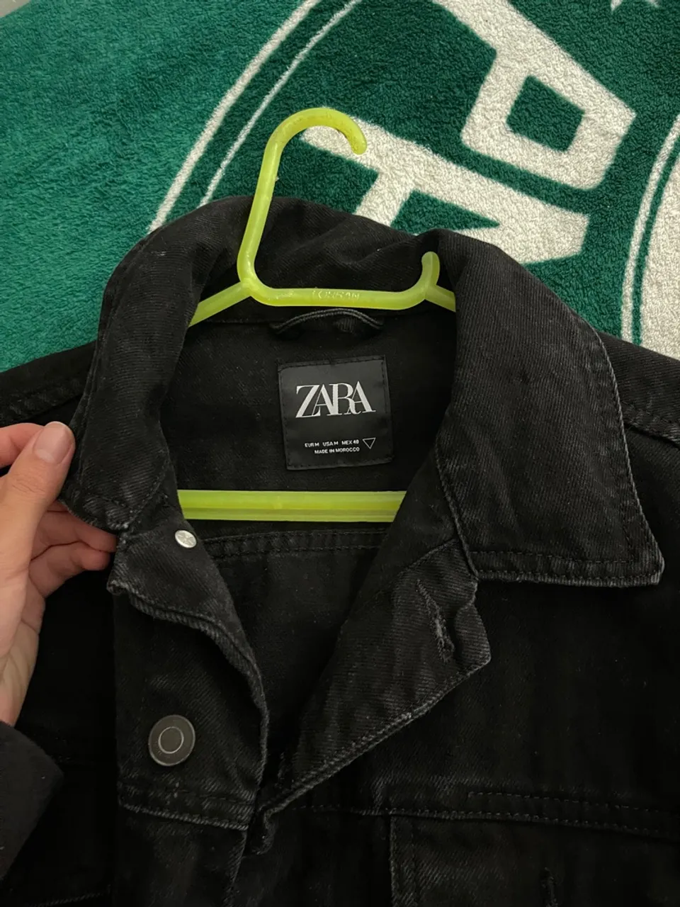 Jaqueta Jeans Zara Preta 