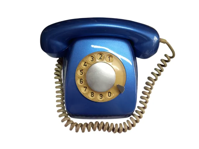 Telefone Antigo Anos 50 60 Azul Azul