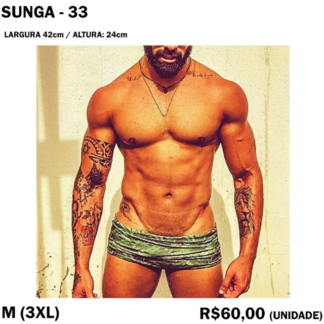 Sunga Floral Verde