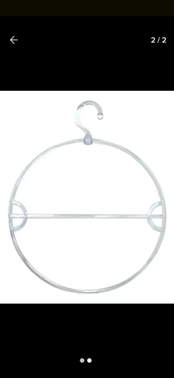 Cabide Circular Transparente para Roupas